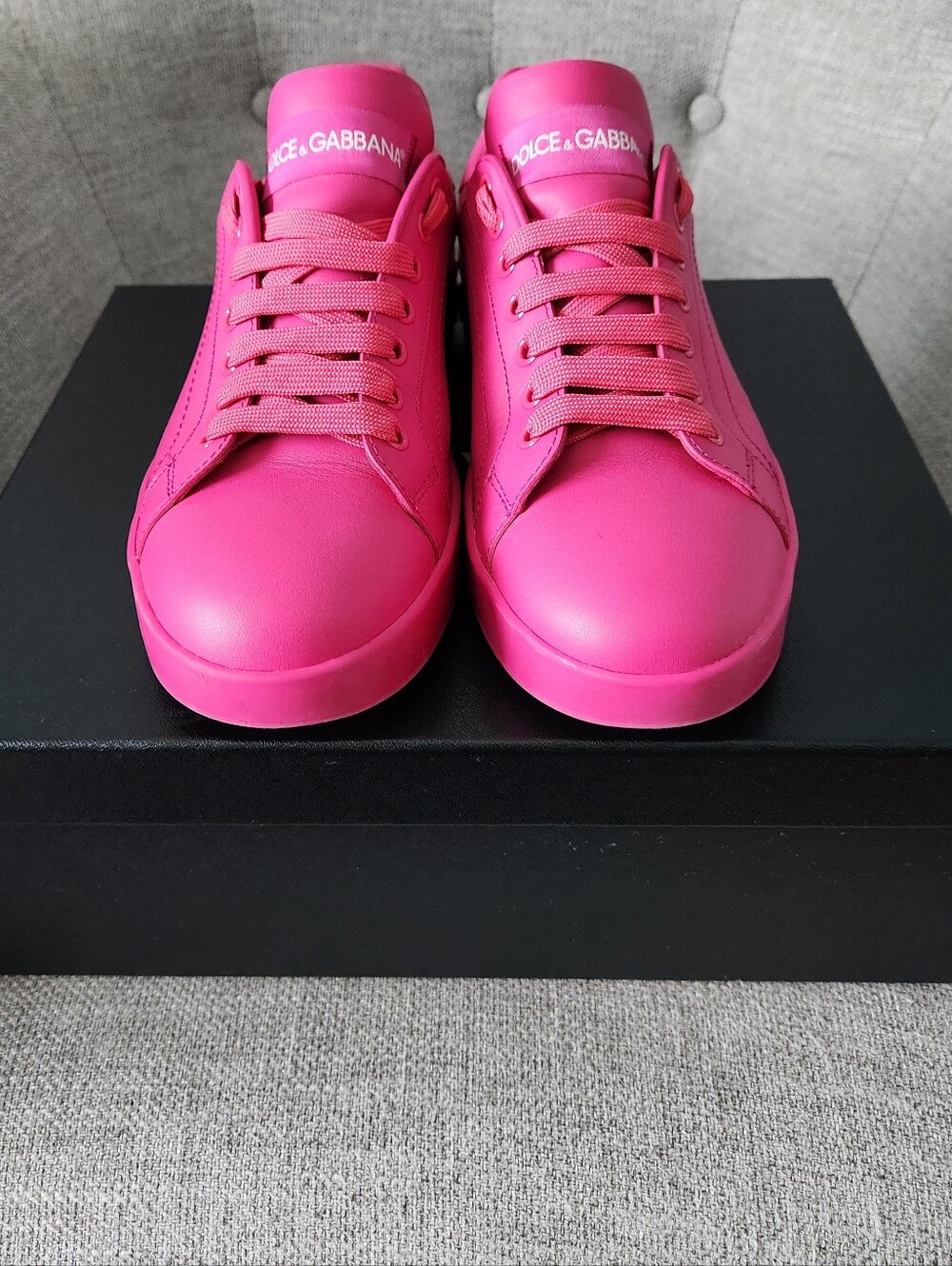 Dolce & Gabbana Portofino Women’s Sneakers – Hot Pink Size EU 38 AUTHENTIC